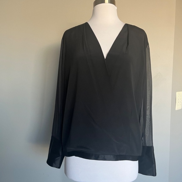 Rag & Bone Blaine Silk Chiffon Surplice V-neck Cocktail Holiday Sexy Blouse Top - Picture 10 of 12